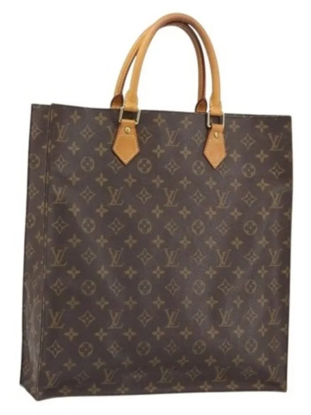 LOUIS VUITTON Monogram Sac Plat Hand Bag